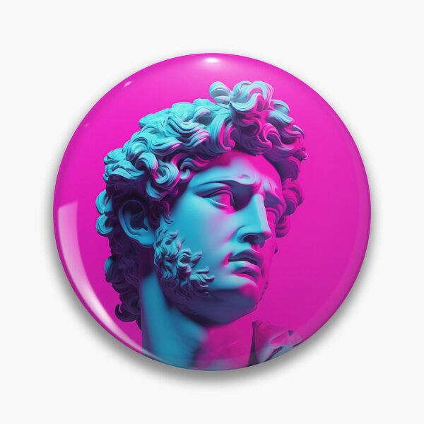 Item preview, Vaporwave Visions: Ancient Sculpture in Neon Glow designed and sold by Mullet Monkey.