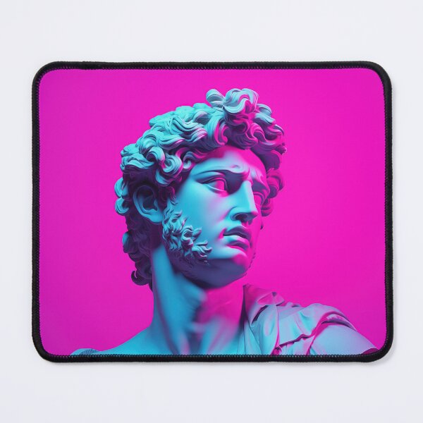 Item preview, Vaporwave Visions: Ancient Sculpture in Neon Glow designed and sold by Mullet Monkey.