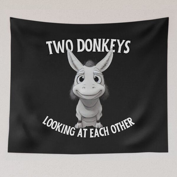 Item preview, Funny Donkey Animal Two Donkeys Looking at Each Other designed and sold by FreeMind-Design.