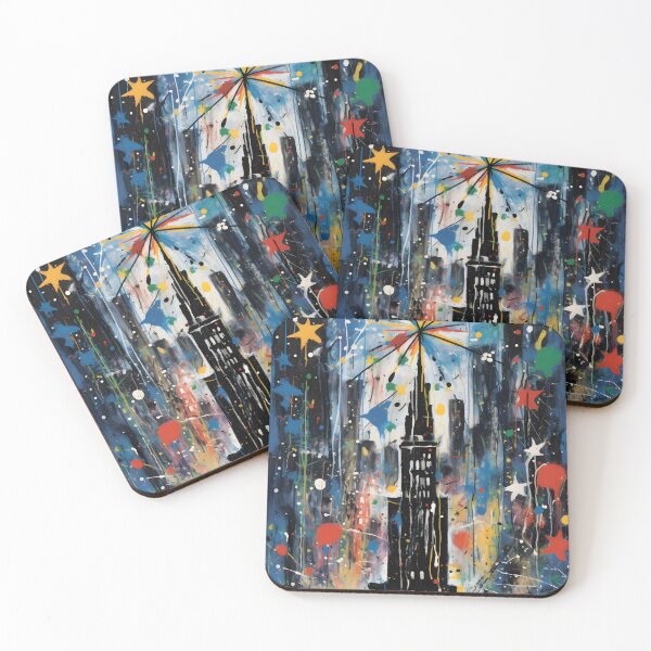 Item preview, Festive Canvases- Christmas Tree Rockefeller's Dynamic Radiance through Diverse Artistic Echoes designed and sold by OlfactoART Studio.