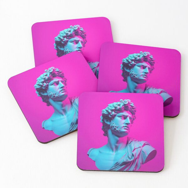 Item preview, Vaporwave Visions: Ancient Sculpture in Neon Glow designed and sold by Mullet Monkey.