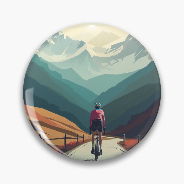 Item preview, Road Cyclist Mountain Peak Blue Skies designed and sold by Juliascutecornr.