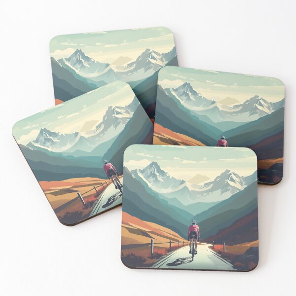 Item preview, Road Cyclist Mountain Peak Blue Skies designed and sold by Juliascutecornr.
