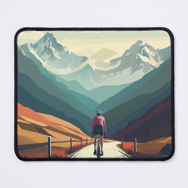 Item preview, Road Cyclist Mountain Peak Blue Skies designed and sold by Juliascutecornr.