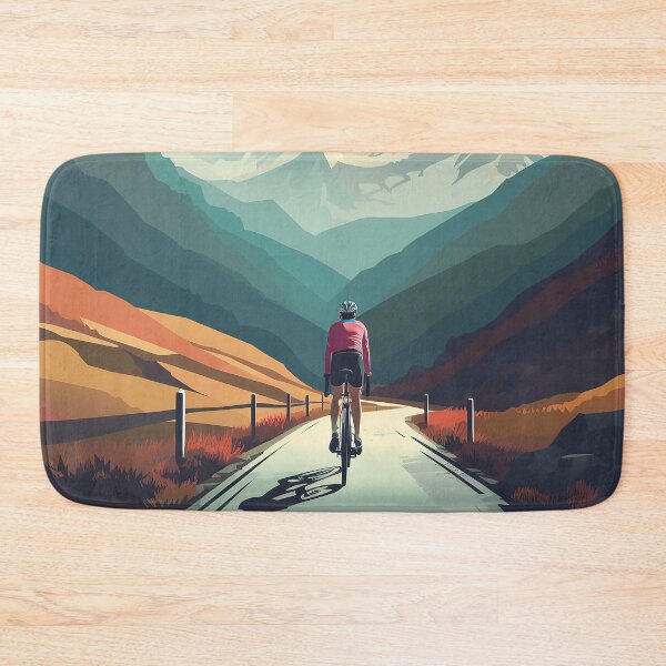 Item preview, Road Cyclist Mountain Peak Blue Skies designed and sold by Juliascutecornr.