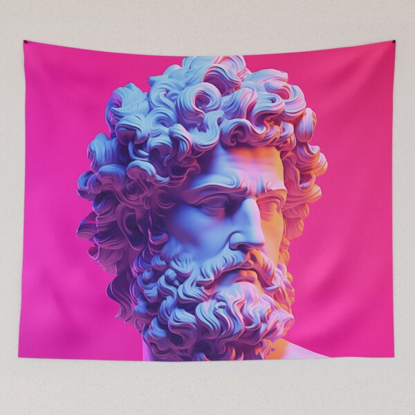 Item preview, Eternal Bust: Synthwave Serenity in Classical Echoes designed and sold by Mullet Monkey.