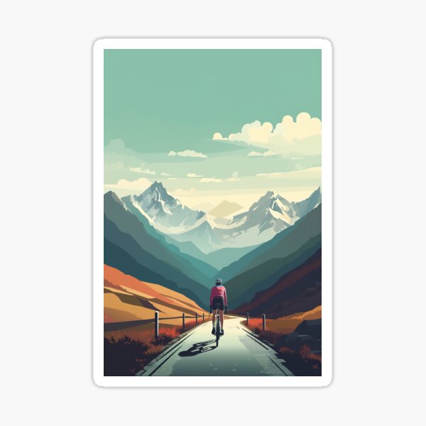 Item preview, Road Cyclist Mountain Peak Blue Skies designed and sold by Juliascutecornr.