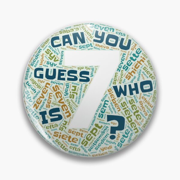 Item preview, Guess Who Seventh Birthday in Blues and Greens designed and sold by WordsYouLove.