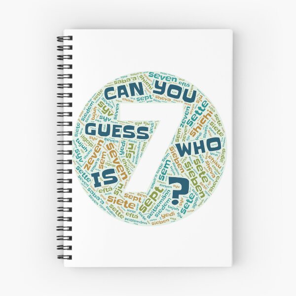 Item preview, Guess Who Seventh Birthday in Blues and Greens designed and sold by WordsYouLove.