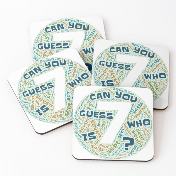 Item preview, Guess Who Seventh Birthday in Blues and Greens designed and sold by WordsYouLove.