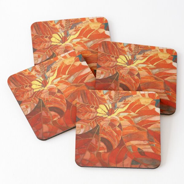 Item preview, Golden poinsettia painting  designed and sold by esvb.