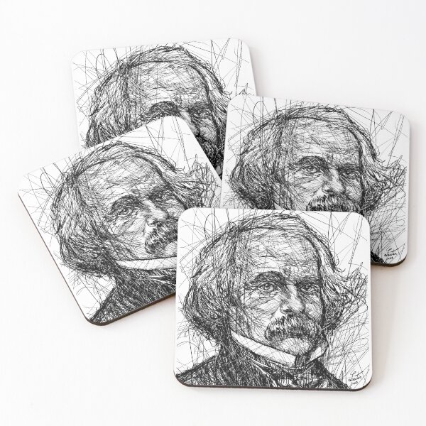 Item preview, NATHANIEL HAWTHORNE ink portrait .1 designed and sold by lautir.