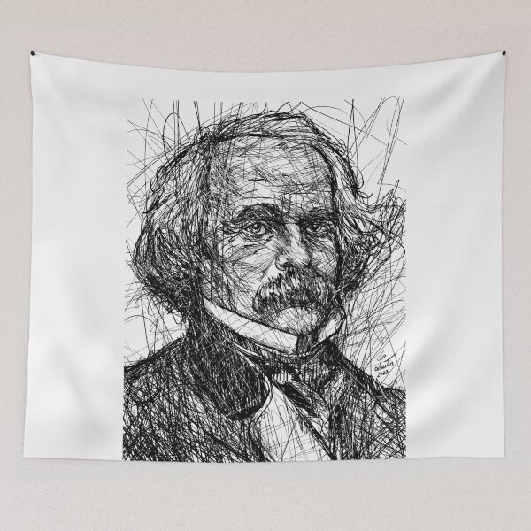 Item preview, NATHANIEL HAWTHORNE ink portrait .1 designed and sold by lautir.