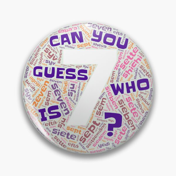 Item preview, Guess Who Seventh Birthday in Pinks and Purples designed and sold by WordsYouLove.