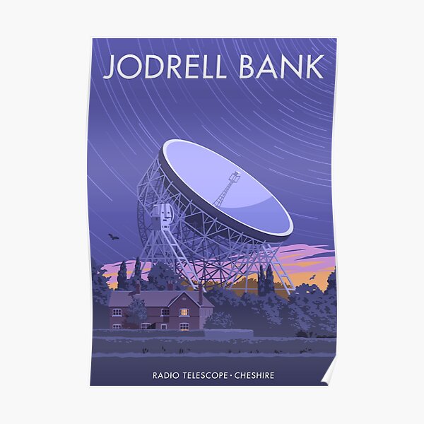 Jodrell Bank Radio Telescope Poster