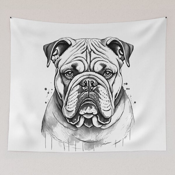 Item preview, Portrait of a Bulldog designed and sold by SW-Graphics.