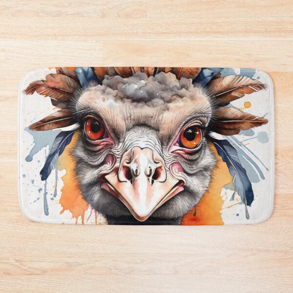 Item preview, Ostrich Bird tribal watercolor designed and sold by shokA Design.