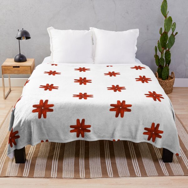 Item preview, Red flower on white designed and sold by CushyNest.