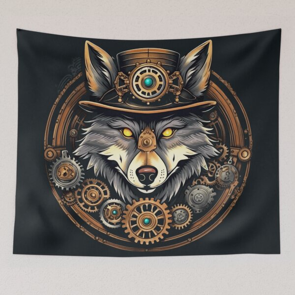 Item preview, Mechanical Majesty: The Steampunk Serenade of the Wolf designed and sold by NightshadeWolfs.
