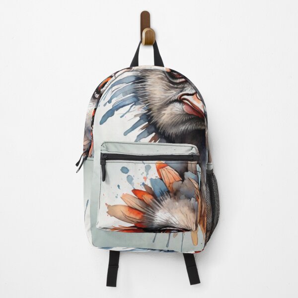 Item preview, Ostrich Bird tribal watercolor designed and sold by shokA Design.