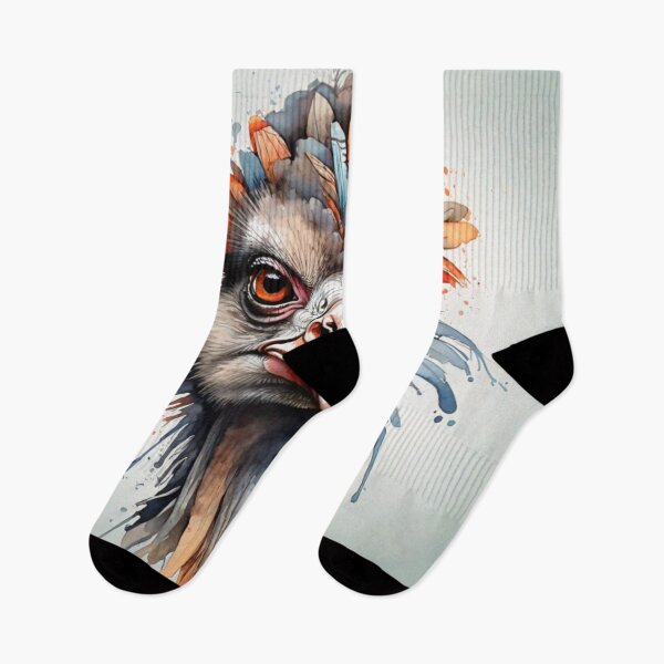 Item preview, Ostrich Bird tribal watercolor designed and sold by shokA Design.