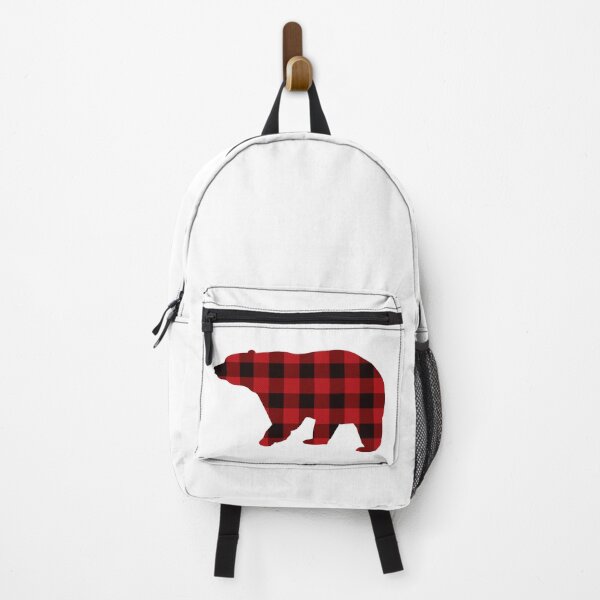 Item preview, ugliest Country Christmas Cottage Primitive lumberjack Buffalo Plaid Bear designed and sold by LEILA ART SPACE.