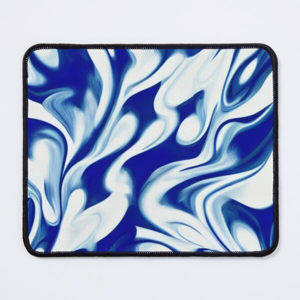 Item preview, Blue and White Abstract Swirls designed and sold by calibrit.