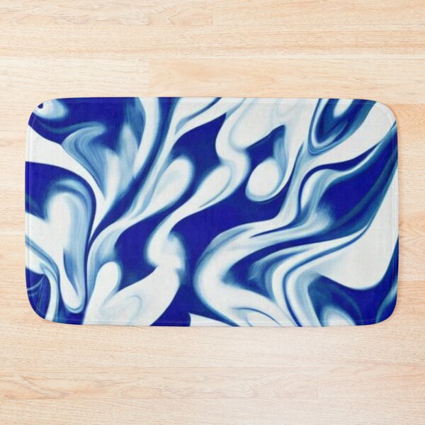 Item preview, Blue and White Abstract Swirls designed and sold by calibrit.
