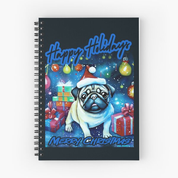 Item preview, Pug HAPPY HOLIDAYS 70 MERRY CHRISTMAS designed and sold by RedBluffTraders.