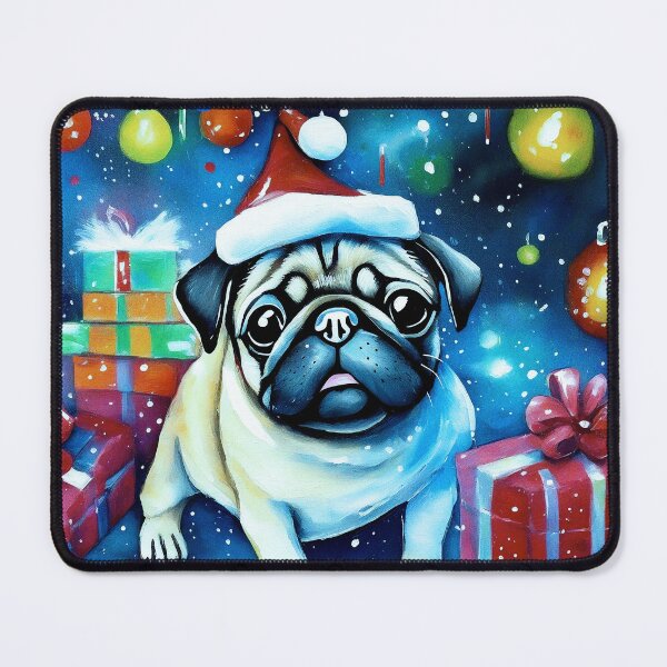 Item preview, Pug HAPPY HOLIDAYS 70 MERRY CHRISTMAS designed and sold by RedBluffTraders.