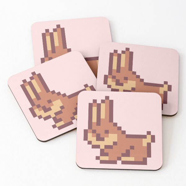 Item preview, Brown Bunny Rabbit Pixel Art designed and sold by HeatherUnderground.