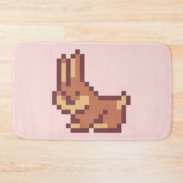 Item preview, Brown Bunny Rabbit Pixel Art designed and sold by HeatherUnderground.