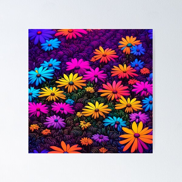 Item preview, Wildflowers in blacklight 15 designed and sold by artedamensagem.