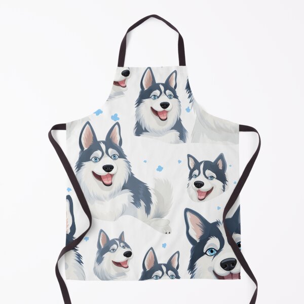 Item preview, Siberian husky cartoon and semless pattern concept. designed and sold by Whiteblueshop.