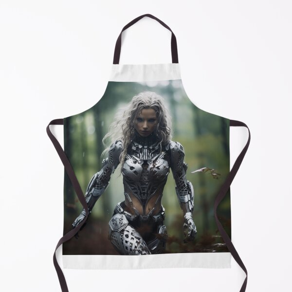 Item preview, woman clad in detailed robotic armor designed and sold by freddyaiart.