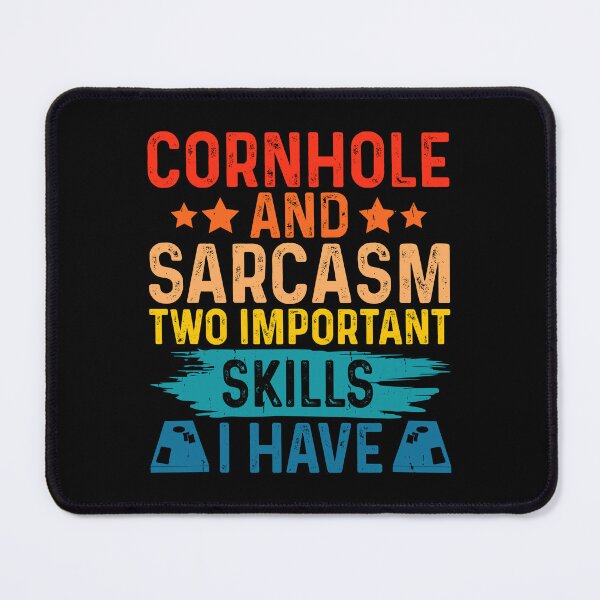 Item preview, Cornhole And Sarcasm Two Important Skills I Have Retro Design - Baggo Team Bean Bag Toss Game - Funny Cornhole Player Vintage designed and sold by naworas.