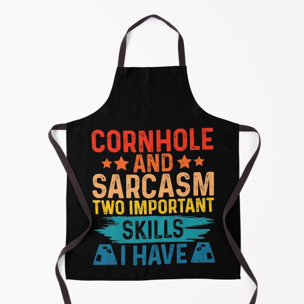 Item preview, Cornhole And Sarcasm Two Important Skills I Have Retro Design - Baggo Team Bean Bag Toss Game - Funny Cornhole Player Vintage designed and sold by naworas.
