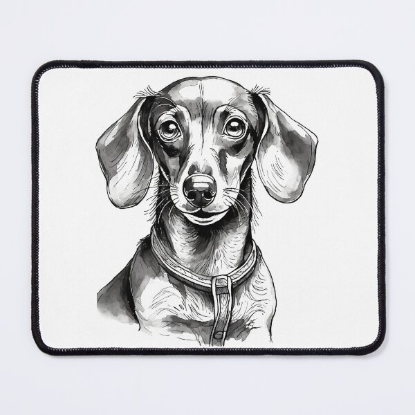 Item preview, Portrait of a Miniature Smooth Haired Dachshund designed and sold by SW-Graphics.