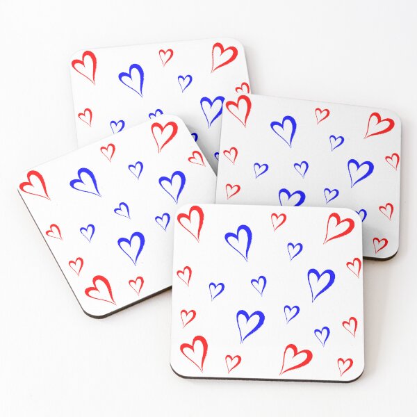 Item preview, Red and blue hearts designed and sold by Bojana92.