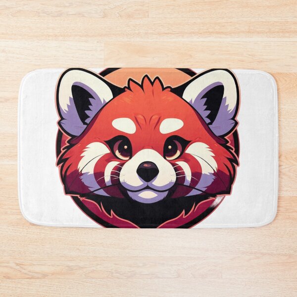 Item preview, Icono de pegatina peluda de panda rojo designed and sold by Evelyns-Furries.
