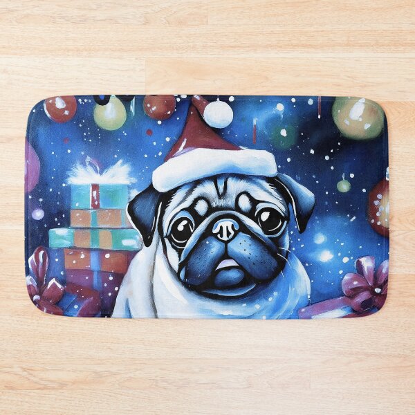 Item preview, Pug HAPPY HOLIDAYS 70 MERRY CHRISTMAS PUGGY HOLIDAYS designed and sold by RedBluffTraders.