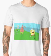 Regular Sponge (Spongebob/Regular Show Mashup) Men's Premium T-Shirt