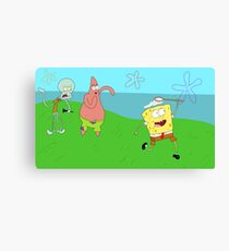 Regular Sponge (Spongebob/Regular Show Mashup) Canvas Print