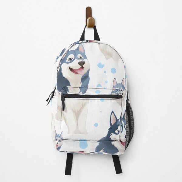 Item preview, Seamless pattern Siberian husky dog with smiling face. designed and sold by Whiteblueshop.