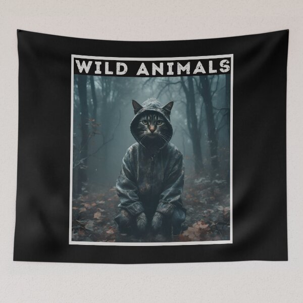Item preview, Wild Animals Cat in the Spooky Forest designed and sold by GENESIS-POD.