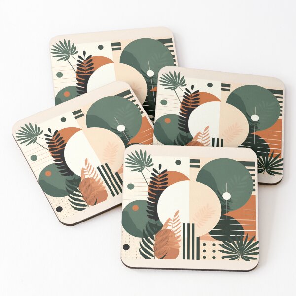 Item preview, Boho Leaves And Geometric Shapes designed and sold by Bomba Visual.