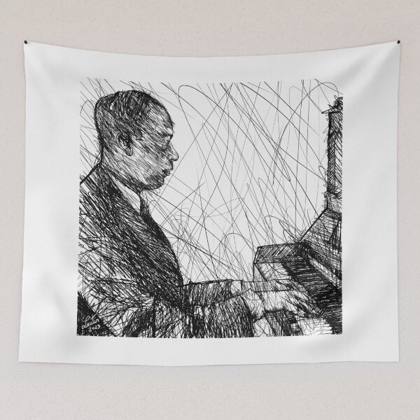 Item preview, SERGEI PROKOFIEV ink portrait .1 designed and sold by lautir.
