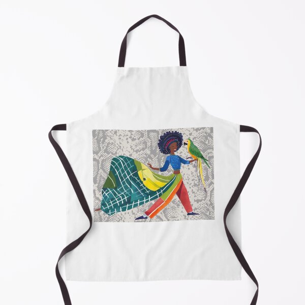 Item preview, Stylish smiling woman with a large green parrot designed and sold by uliklo.
