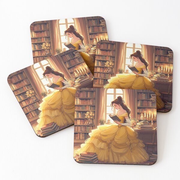 Item preview, PrıncessBelle reading in a library designed and sold by Booksshack.