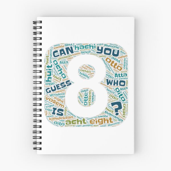 Item preview, Guess Who Eighth Birthday in Blues and Greens designed and sold by WordsYouLove.